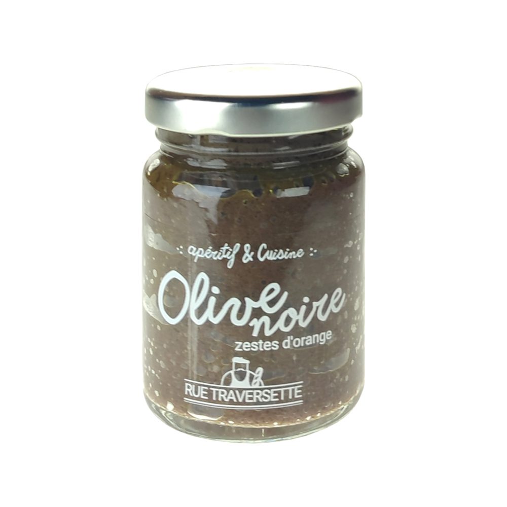 Les Indispensables Olive Noire aux Zeste d'orange 90g, Rue Traversette 2